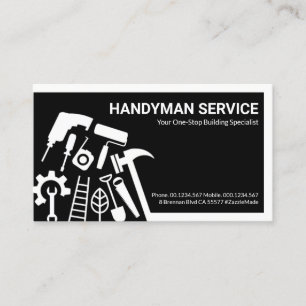 Stylish Handyman Tools Border #ZazzleMade Business Card