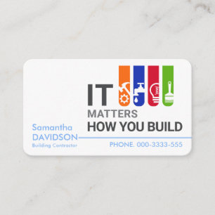 Stylish Handyman Tools Tab Business Card