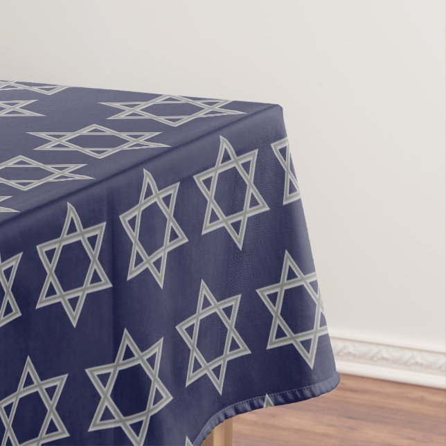 Stylish | Hanukkah | STAR OF DAVID Tablecloth (In Situ)