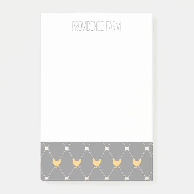 Stylish Harlequin Chicken Pattern Post-it Notes (Front)