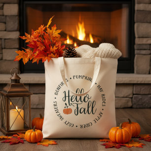 Stylish Hello Fall Classic Autumn Tote Bag