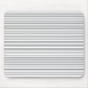 Stylish Horizontal Lines Design in Black and White Mouse Pad