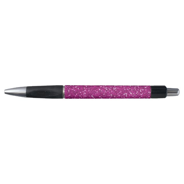 Stylish Hot Pink Glitter Pen (Front)