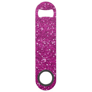 Stylish Hot Pink Glitter Speed Bottle Opener