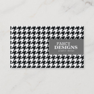 Stylish Houndstooth Business Card