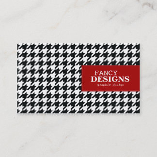 Stylish Houndstooth Business Card