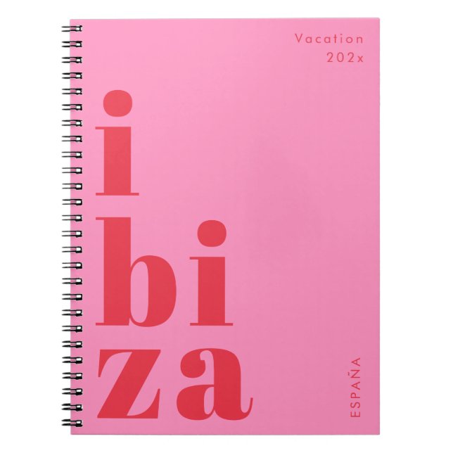 Stylish Ibiza journal note book (Front)