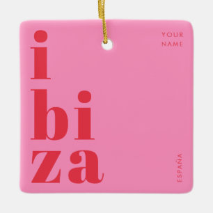 Stylish Ibiza Spain souvenir Ceramic Ornament