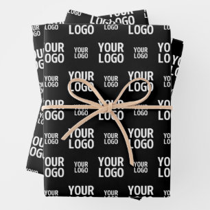 Stylish Image, Design or Business Logo Pattern  Wrapping Paper Sheet