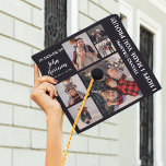 Stylish In Honour Of | 6 Photo Memorial Graduation Cap Topper<br><div class="desc">Graduation is a momentous achievement, often shared with those closest to us. But what if some of these loved ones can't be there in person? Our beautifully crafted photo collage memorial bridges this gap, lovingly featuring six chosen photos and personalized text. A touching homage to those who are dearly missed,...</div>