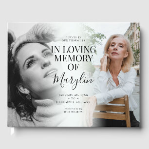 Stylish In Loving Memory Before & After Photo Guest Book