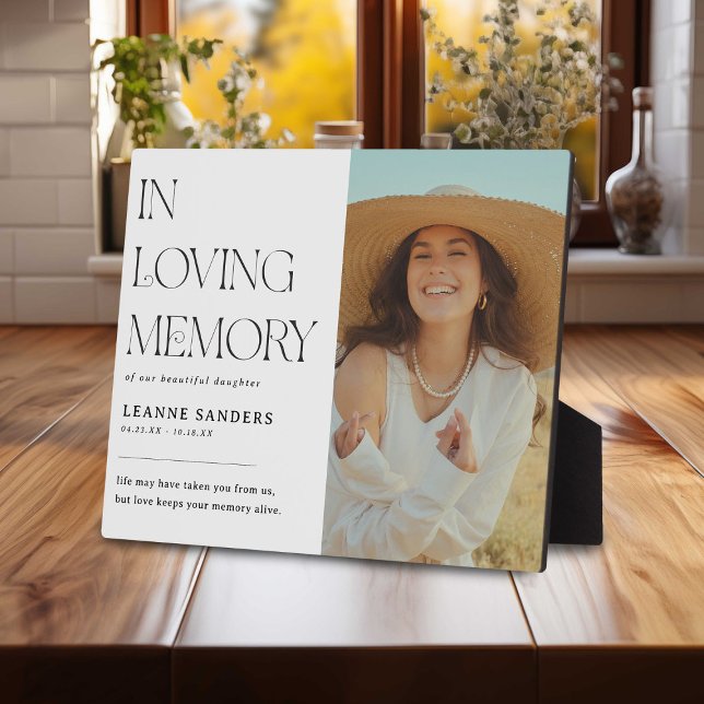 Stylish In Loving Memory Letting Photo Remembrance Plaque (Creator Uploaded)