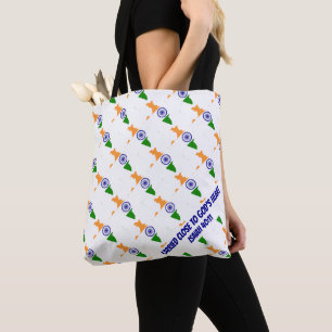 Stylish INDIA FLAG God's Heart Isaiah 40 Tote Bag