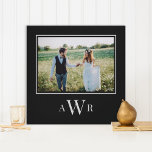 Stylish Initials Editable Colour Wrapped Canvas<br><div class="desc">Preserve the precious moments with personalized wall decor. Makes a great gift!</div>