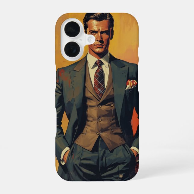 Stylish iPhone Case for Men – Modern Gift Idea (Back)