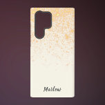 Stylish Ivory with Gold Glitter Samsung Galaxy Case<br><div class="desc">Stylish Ivory with Gold Glitter Samsung Galaxy S22 Ultra Case. Simple,  minimalist,  modern design.</div>