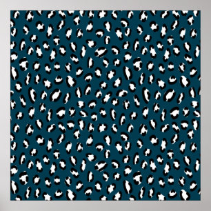 Stylish jaguar skin seamless pattern, animal art.  poster