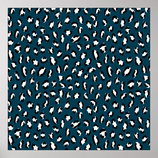 Stylish jaguar skin seamless pattern, animal art.  poster (Front)