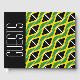 Stylish JAMAICA FLAG Guest Book
