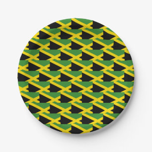 Stylish Jamaica Flag Paper Plate