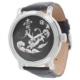 Stylish Japanese Cat Soccer Unique Gift for Sports Watch