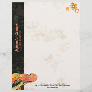 Stylish Japanese Washi Pattern Business Letterhead