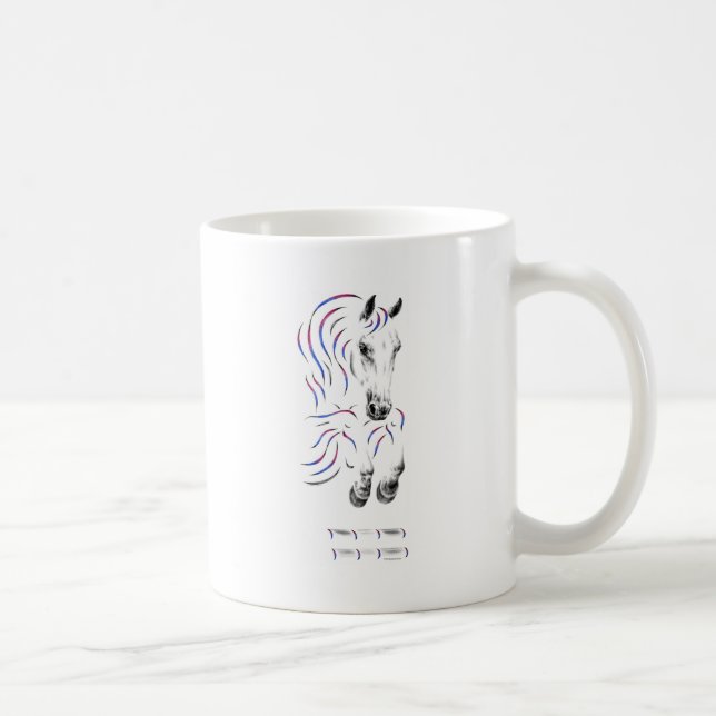 Stylish Jumping Jumper Horse Coffee Mug (Right)