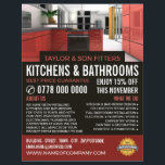 Stylish Kitchen Design, Kitchen & Bathroom Fitter Flyer<br><div class="desc">Stylish Kitchen Design,  Kitchen & Bathroom Fitter Company Advertising Flyer by The Business Card Store.</div>