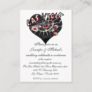 Stylish Las Vegas Wedding Reception Enclosure Card