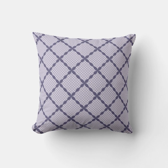 Stylish Lavender Purple Pattern Design Throw Pillow (Front)