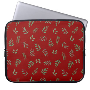 Stylish Leaf Print Laptop Sleeve – 15” Neoprene
