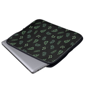Stylish Leaf Print Laptop Sleeve – 15” Neoprene
