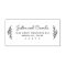 Stylish Leaves Script Wedding Names Return Address