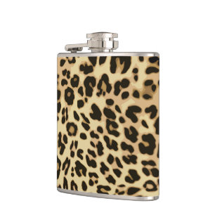 Stylish Leopard Animal Print Hip Flask