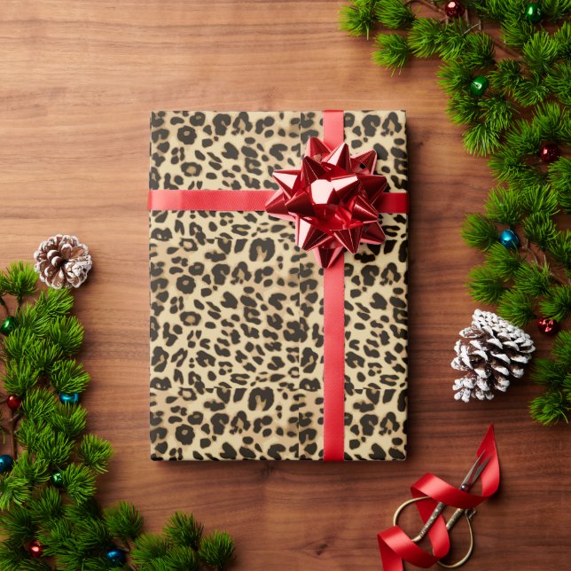 Stylish Leopard Animal Print Wrapping Paper (Holiday Gift)