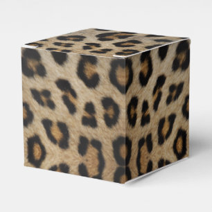 Stylish leopard cheetah fur animal print pattern favor box