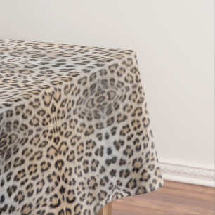 Stylish leopard cheetah fur animal print pattern tablecloth