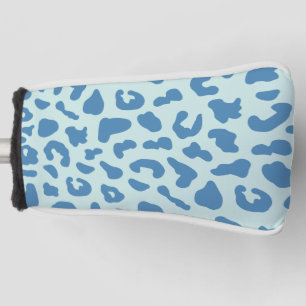 Stylish Leopard Print Animal Pattern in Blue Golf Head Cover