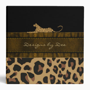 Stylish Leopard Print Avery Binder