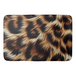 Stylish leopard print bath mat