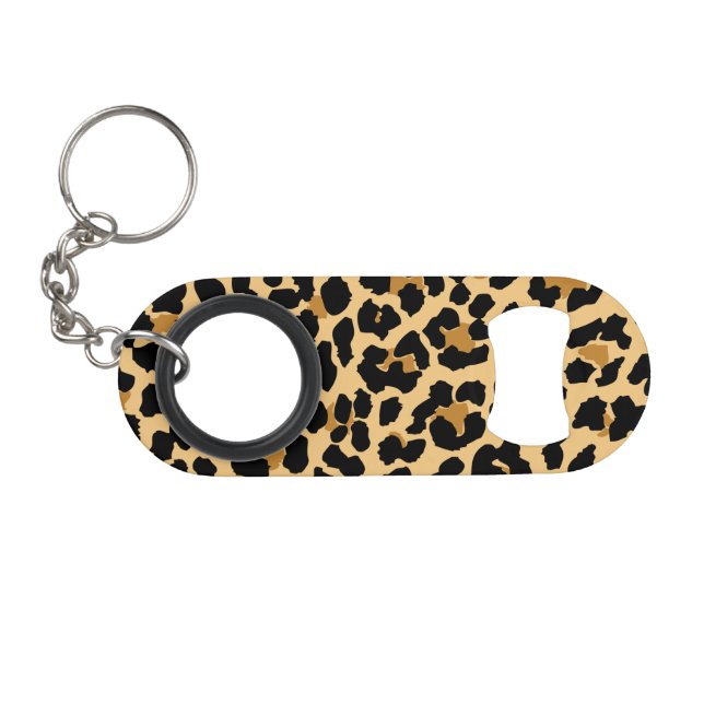 Stylish Leopard Print Bottle Opener Mini Bottle Opener (Front (Horizontal))