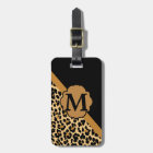Stylish Leopard Print Custom Monogram