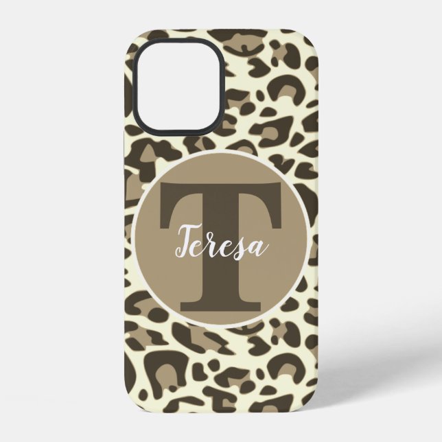 Stylish Leopard Print Rockabilly Pattern Modern iPhone Case (Back)