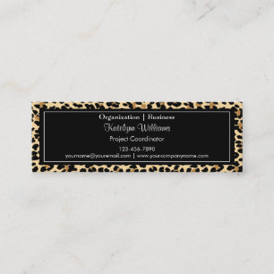 Stylish Leopard Print Skinny Business Card