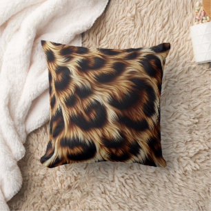 Stylish leopard print  throw pillow