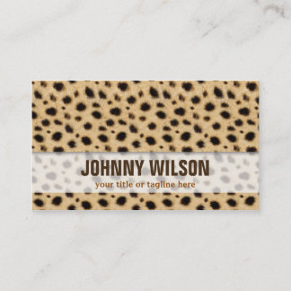 Stylish Leppard Print Translucent White Business Card