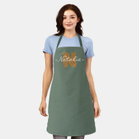 Stylish lettering Monogram smoke green modern