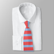 Stylish Light Blue and Red Horizontal Stripes