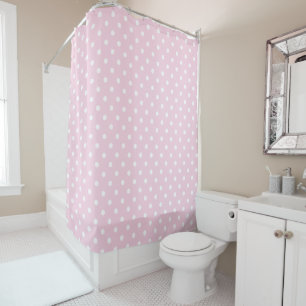 Stylish Light Pink and White Polka Dots