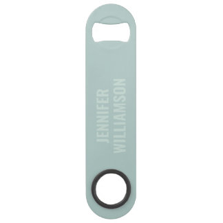 Stylish Light Steel Blue Modern Custom Minimal Bar Key